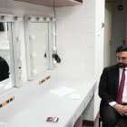 Zohran Mamdani antes de un debate en las primarias.