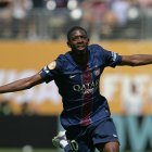 Dembele celebra su anotación contra el Real Madrid