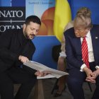 Imagen de archivo de Donald Trump y Volodímir Zelenski