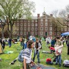 Pro-Palestinian students at Brown University