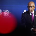 El ministro de Interior de Singapur, K. Shanmugam