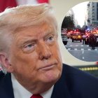 Donald Trump, en la Casa Blanca. Imagen del tiroteo en Nueva York.