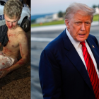 Foto editada donde se muestra a la víctima, Edward Coristine, y al presidente Trump