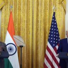 Narendra Modi y Donald Trump comparecen en la Casa Blanca. Febrero de 2025