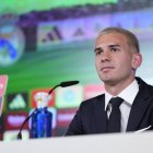 Franco Mastantuono, durante su presentación como nuevo futbolista del Real Madrid