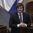 Argentina's President Javier Milei addresses lawmakers in the Knesset