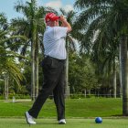 Trump, durante el 2022 LIV Golf Invitational Miami en el Trump National Doral