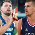 Luka Doncic (Eslovenia) y Nikola Jokic (Serbia)
