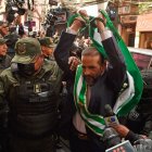 El gobernador de Santa Cruz Luis Fernando Camacho llega a su audiencia de prisión preventiva