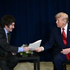 Donald Trump y Javier Milei en la sede de la ONU