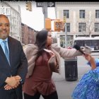 Montaje con la imagen de Bragg junto a la agresión a Savannah Craven.