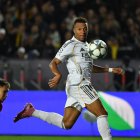 Kylian Mbappé (Real Madrid), anotando uno de sus tres goles frente al Kairat