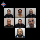 Imágenes policiales de los siete condenados