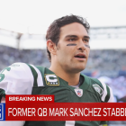 Captura de pantalla de una noticia que muestra al ex quarterback Mark Sanchez cuando todavía jugaba en la NFL