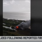 Imagen del incendio del domicilio del matrimonio Goldstein