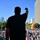 Manifestantes en Los Ángeles, California