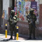 Soldados durante un operativo contra la extorsión en Guatemala