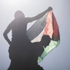 Manifestantes palestinos