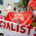 Manifestación del Democratic Socialist of America (DSA). Imagen de archivo