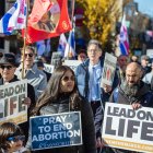 Pro-life demonstrators attend the National Men's March to Abolish Abortion