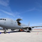 A Boeing KC-46 Pegasus military aerial refueling. File archive