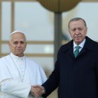El papa León XIV y Recep Tayyip Erdogan