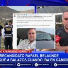 Imágenes de Rafael Belaúnde tras el atentado