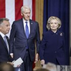 Bill y Hillary Clinton en la inauguración de Donald Trump/ Shawn Thew
