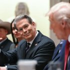 Scott Bessent junto a Trump en la Casa Blanca/ Andrew Caballero- Reynolds