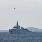 Un buque militar chino patrulla en la isla de Pingtan