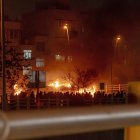 Iranians gather while blocking a street during a protest in Tehran, Iran on January 9, 2026. The nationwide protests started in Tehran's Grand Bazaar against the failing economic policies in late December, which spread to universities and other cities, and included economic slogans, to political and anti-government ones.