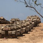 Israeli troops deployed on the Gaza border/ Jack Guez
