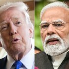 El Primer Ministro indio Narendra Modi y el presidente Donald Trump (Archivo)