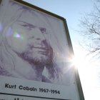 Un cartel en el parque Kurt Cobain en Aberdeen, Washington, el 1 de abril de 2014.
