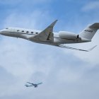Un jet privado Gulfstream G650 despegando de un aeropuerto (Archivo)