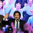 Javier Milei durante un evento de campaña/ Luis Robayo