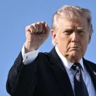 Donald Trump, on Air Force One. March 2026