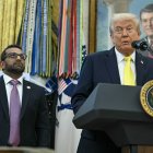 Kash Patel y Donald Trump in the Oval Office at the White House. File archive