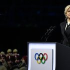 La presidenta del COI, Kirsty Coventry, en la ceremonia inaugural de los Juegos Olímpicos de Invierno Milano-Cortina 2026