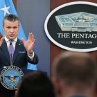 Pete Hegseth, durante una rueda de prensa. Marzo de 2026