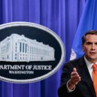 US Acting Attorney General Todd Blanche speaks during a news conference on April 7, 2026