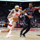 Brandon Ingram, jugador de los Toronto Raptors, contra los Miami Heat. Abril de 2026