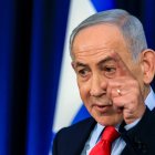 Benjamin Netanyahu, durante una comparecencia de prensa. Marzo de 2026