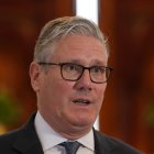 El primer ministro del Reino Unido, Keir Starmer, durante una comparecencia