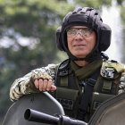 Vladimir Padrino López como Ministro de Defensa, en unos ejercicios militares previos a la captura de Nicolás Maduro.
