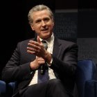 Gavin Newsom, durante una conferencia. Febrero de 2026