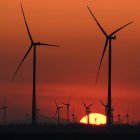 Molinos de viento cerca de Kittsee, Baja Austria
