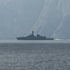 Una embarcación militar en el Estrecho de Ormuz, en marzo de 2026.