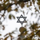 A Star of David is seen on a tower of the synagogue (Files)