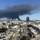 Imagen del incendio en Boyle Heights